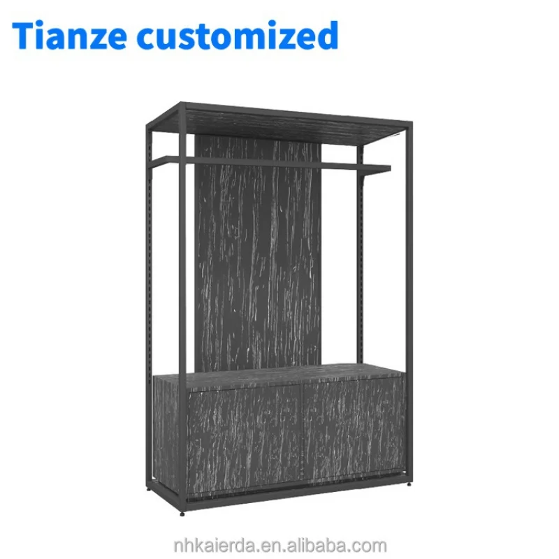 [Customized]Customizedstanding retail wooden clothes gondola