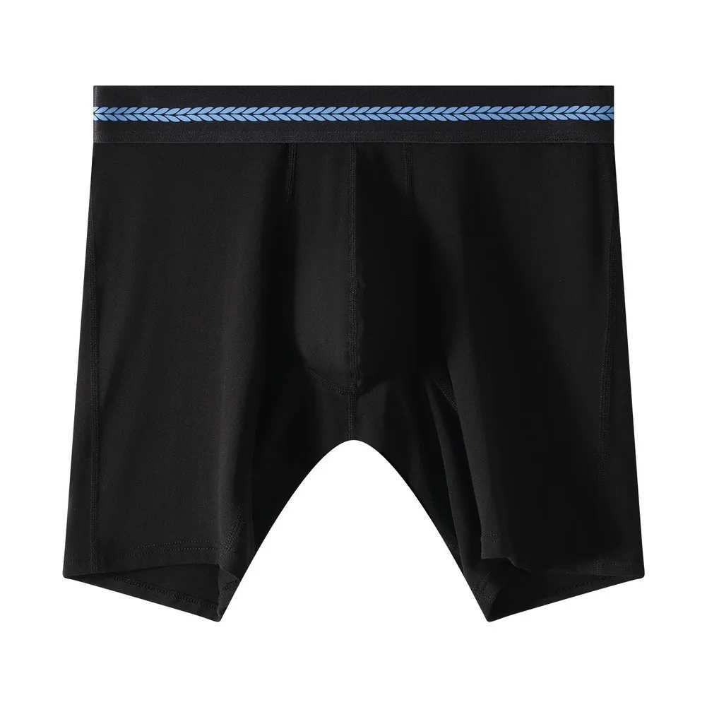 Men Anti-Wear Leg Boxer Shorts Middle Waist Bulge Pouch Sports Underwear Trunks Sexy Boys Thin Flat Corner Panties