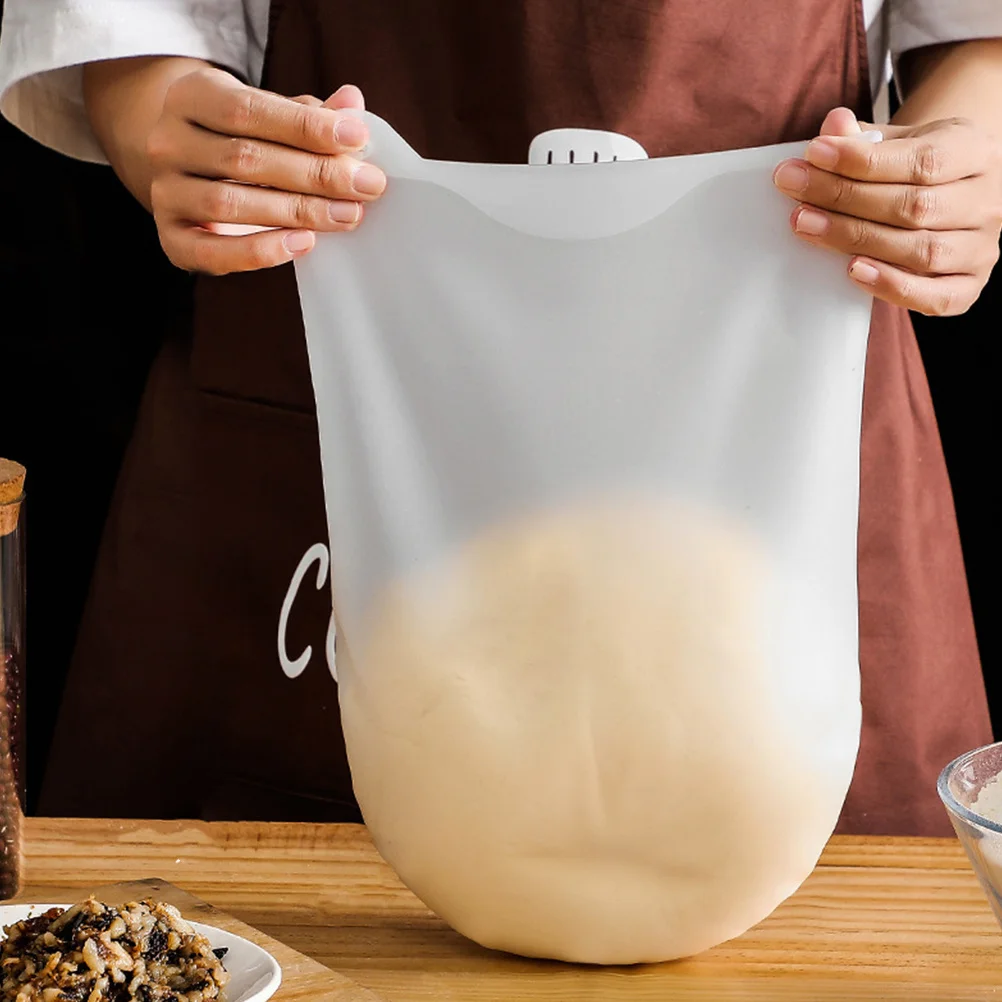 

2 Pcs Kneading by Hand Silicone Noodle Bags Noodles Making Tools Non Stick White Pastry