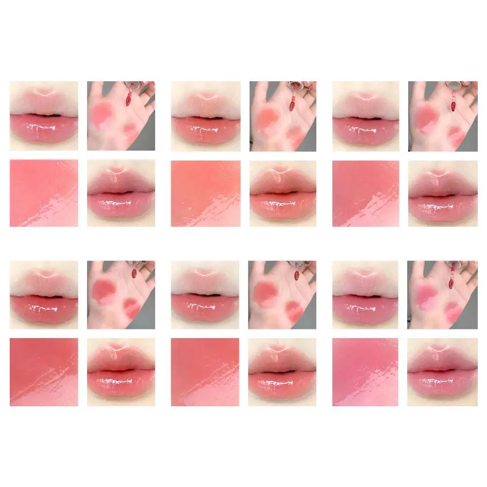 Brillo de labios de cristal con luz de agua, brillo de labios líquido, brillo de labios nacarado, rosa, Mini aceite, brillo de maquillaje Kawaii, Q5F6