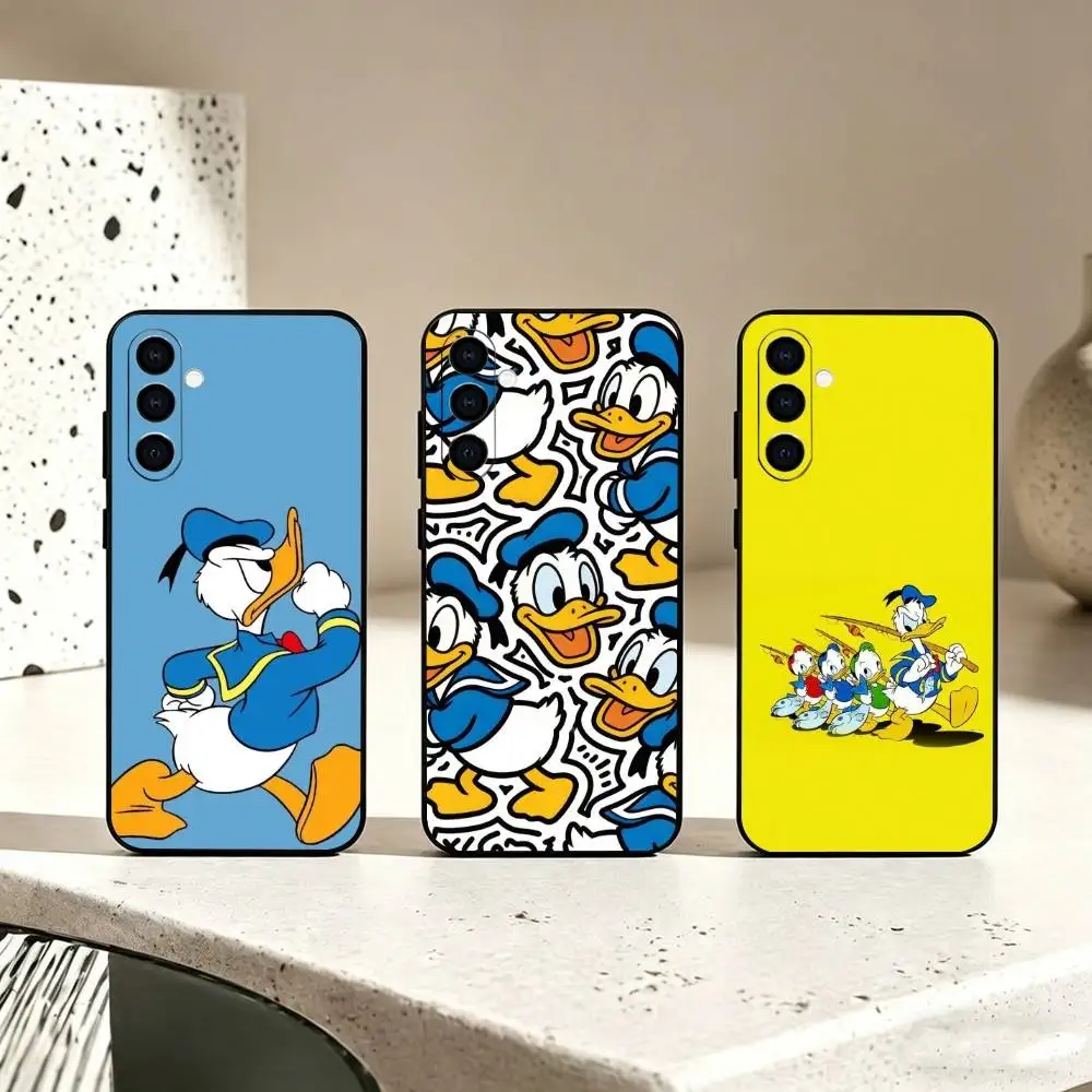 Cartoon D-Donald-d Cute Ducks Phone Case Black Silicone Soft For Samsung Galaxy A73,A72,A71,A70,A53,A52,A51