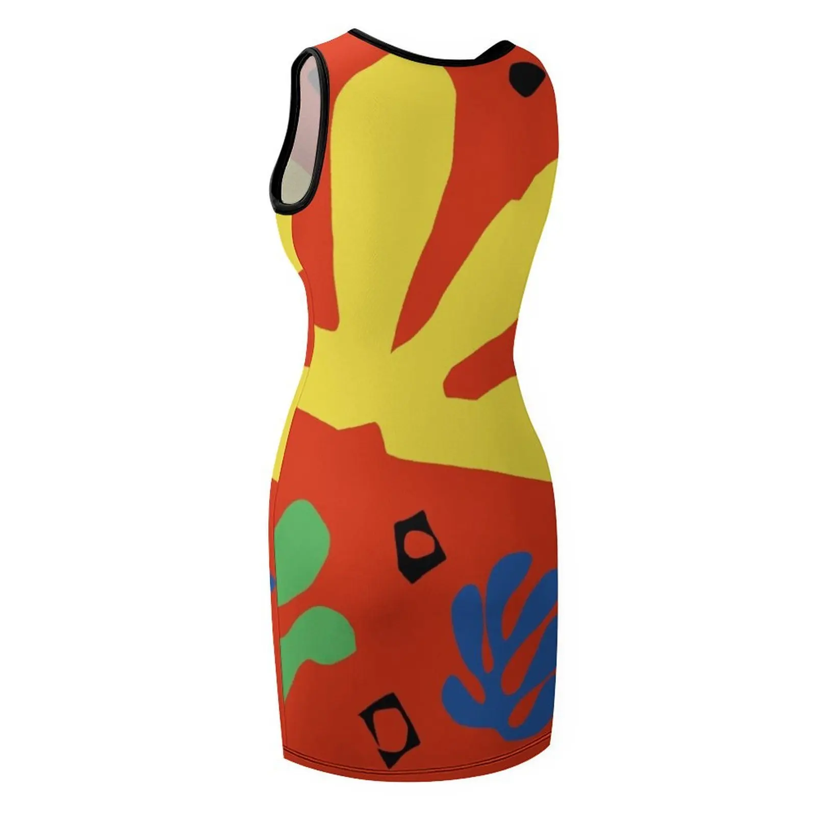 أوراق ماتيس مقطوعة # 1 فساتين صيفية بدون أكمام للنساء فستان صيفي ملابس نسائية ملابس نسائية