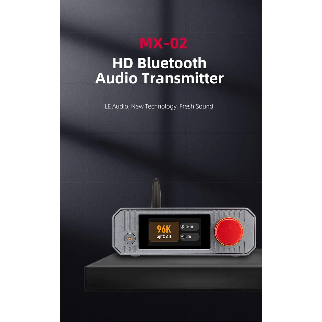 XDUOO MX-02 HD BT Audio Transmitter Bluetooth 5.4 USB/OPTICAL/COAXIAL LE Audio 24bit/192kHz