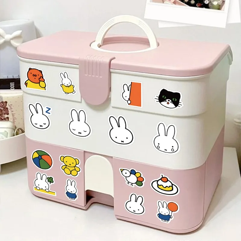 

60pcs Hot Cartoon Miffy Series Sticker Cute Creativity DIY Suitcase Stationery Box Scooter Waterproof Stickers
