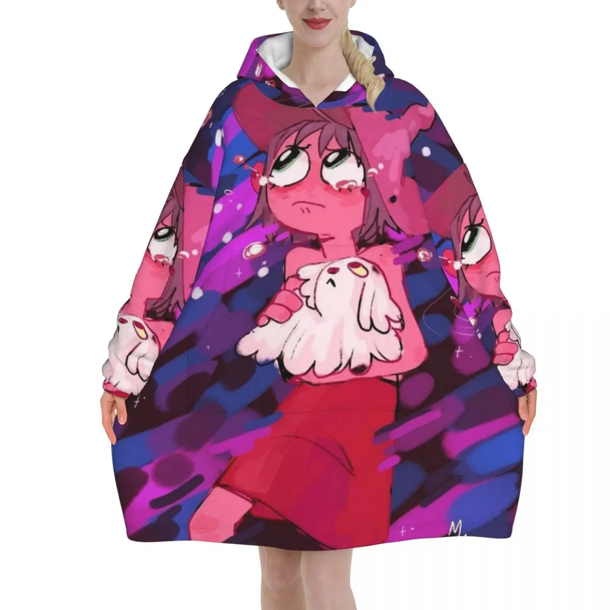 Midnights Gospes Blanket Hoodie Wearable Blanket Oversize with Pocket Warm Sleeping Bag Soft Cozy Onesie