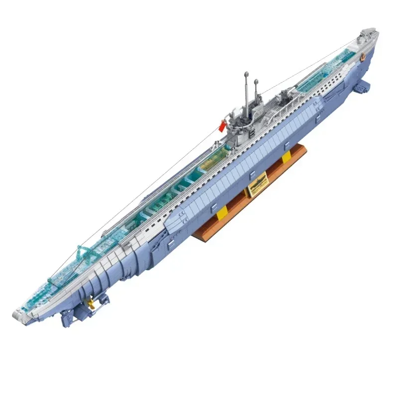 

Creativity WW2 Military War Weapon Submarine Building Blocks,US VIIC U-552 WW1 Bricks Gifts Toys Boys Adult Kids Big Set Model