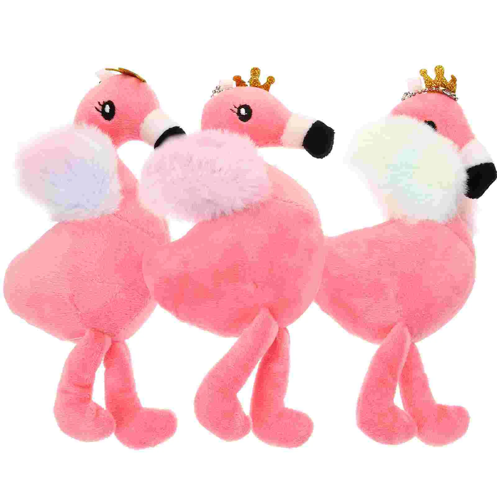 

3 Pcs Stuffed Flamingo Plush Lucky Flamingo Pendant Girl Stuffed Stuffed Flamingo Plushs for Girls Locket Furret Plush Pp