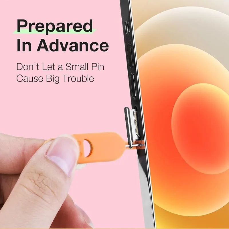 SIM Card Holder Keychain with Eject Pin Tool Anti-Lost Storage Case for Micro SD SIM Memory Cards for All Phone Universal Tools