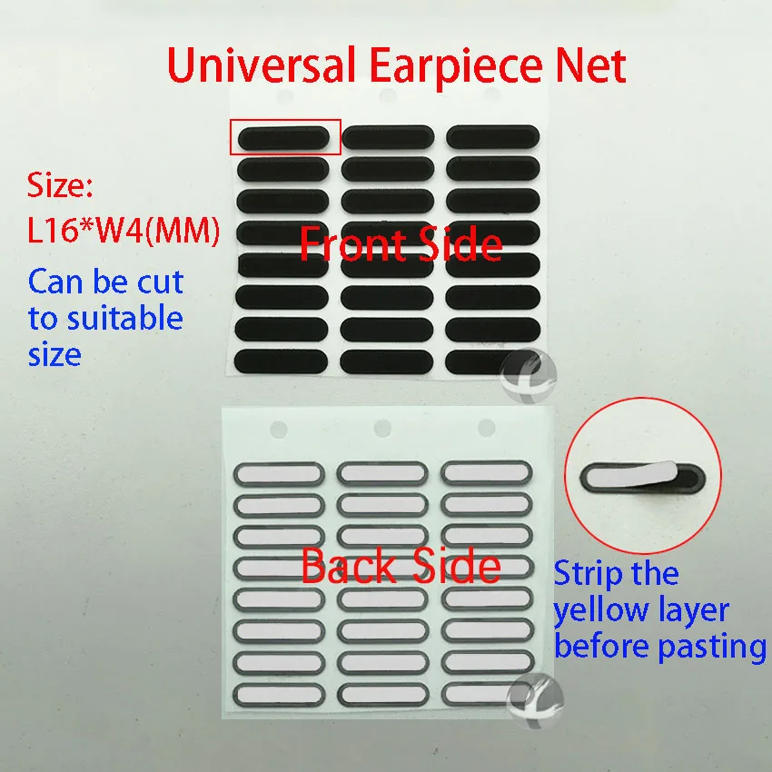 50pcs / Lot Universal Earpiece Net Anti Dust Proof Mesh For Apple iPhone Samsung Sony LG Huawei Xiaomi Vivo Oppo etc Sticker