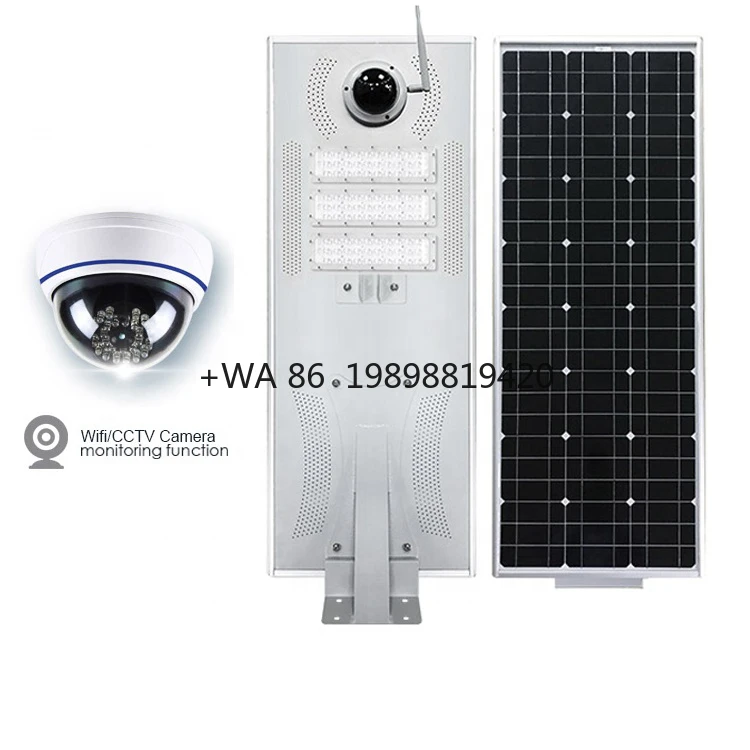 800W 1200W 150W 300W 12V Dc Aluminium Pole Outdoor Lightening Project All in One Solar Street Light for Smart City