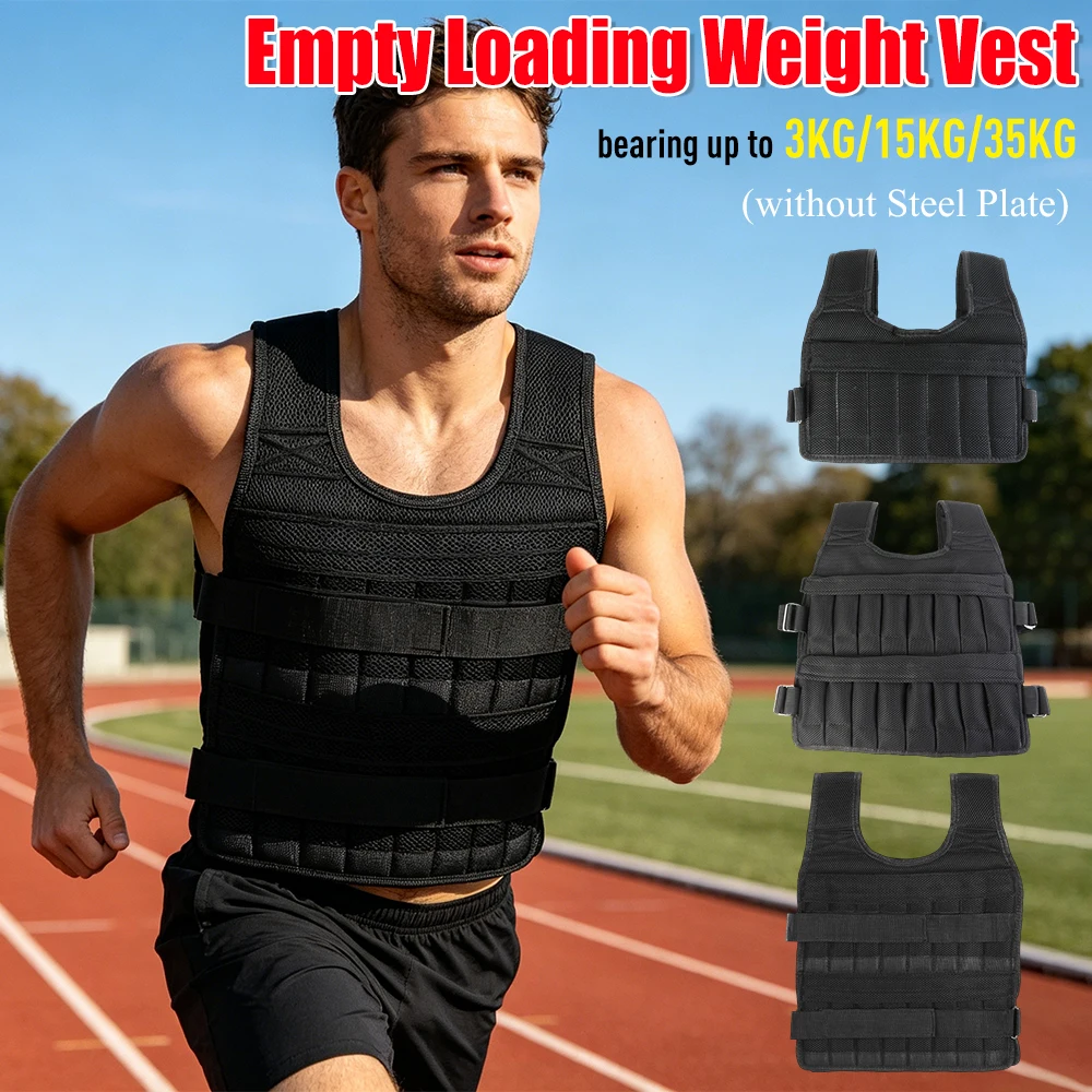 Crossfit Weight Vest - 3/15/35kg Ceket Ayarlanabilir Egzersiz Ağırlık Ceketi