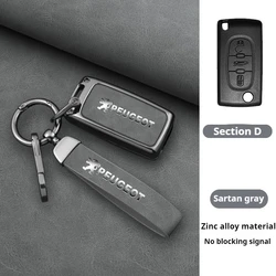 Car Zinc Alloy Key Case Bag For Peugeot GTLine 207 307 407 208 308 408 508 2008 3008 4008 5008 RCZ wear resistant Metal KeyShell