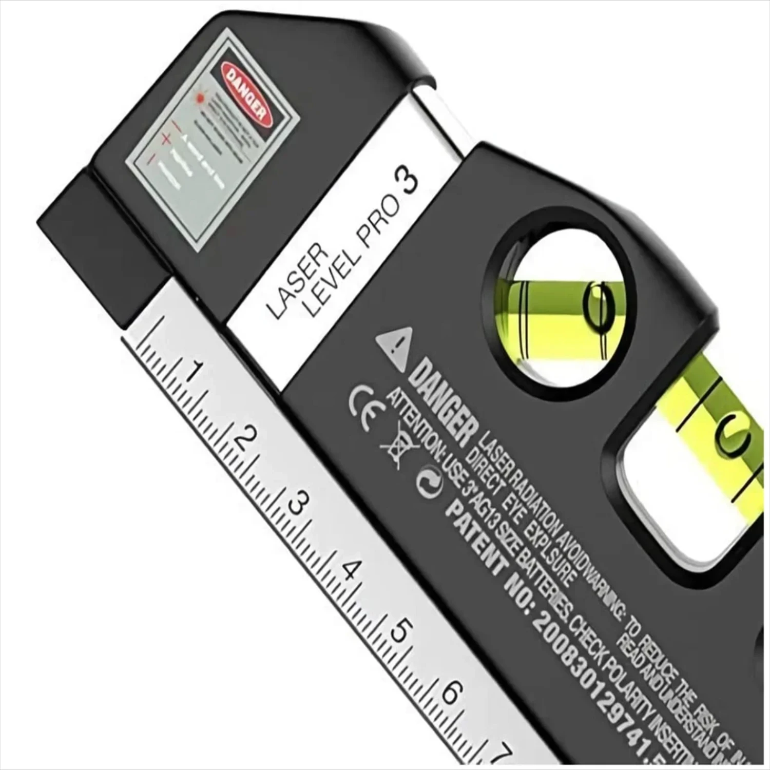 Laser Level Multipurpose Line Laser Leveler Tool Cross Line Lasers With 8FT 2.5M  Measure Tape and Metric Rulers