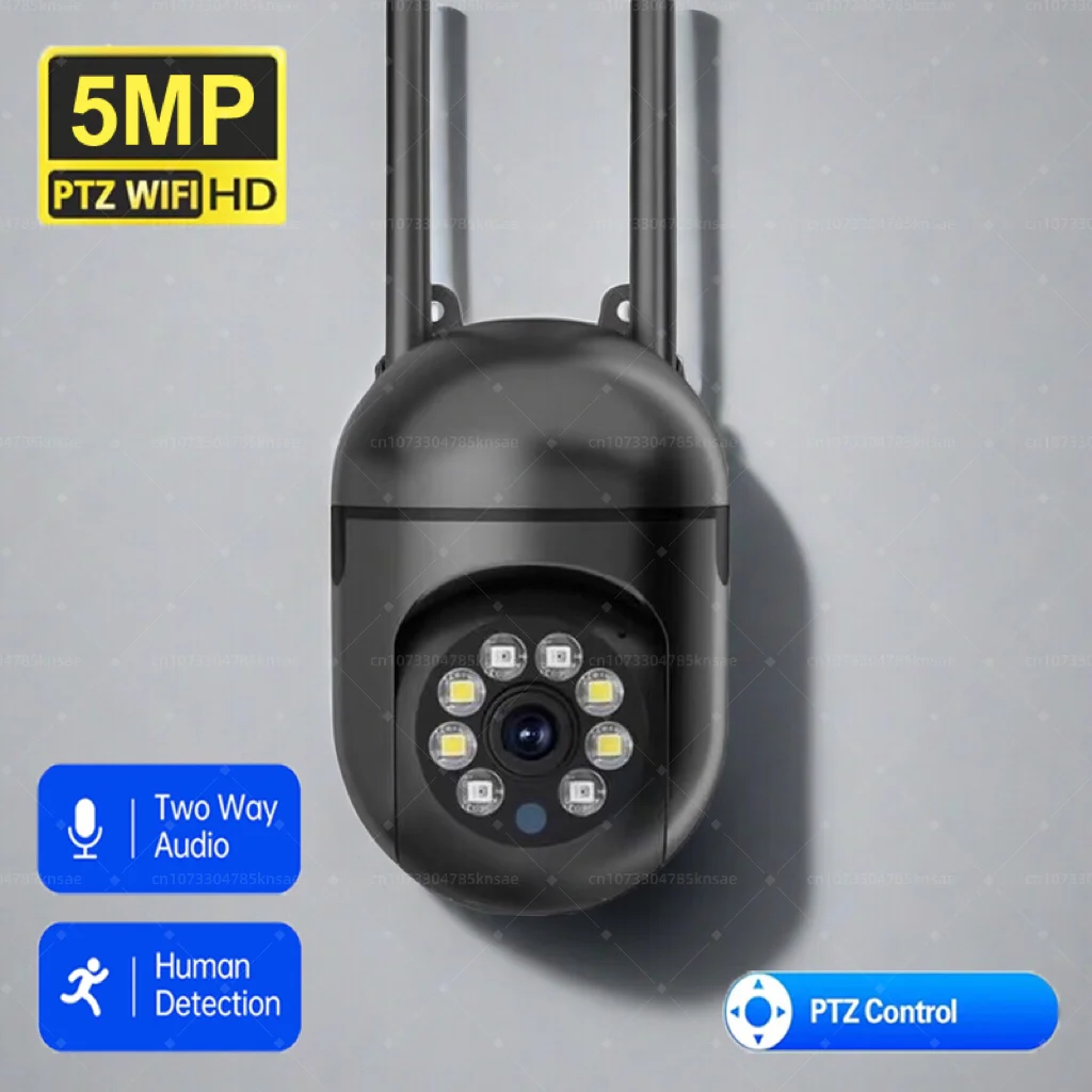 

Wireless Security Surveillance PTZ Camera Wifi IP Outdoor 4X Zoom Cameras AI Human Tracking Two-way Audio HD Night Color Cam