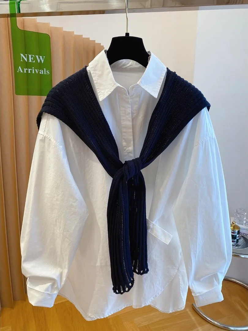 

Новый осенний дышащий топ из полиэстера, свободного кроя, универсальный, для мужчин и женщин, цвет белый, модель Extra Large 300 Pou Aosphere awl.