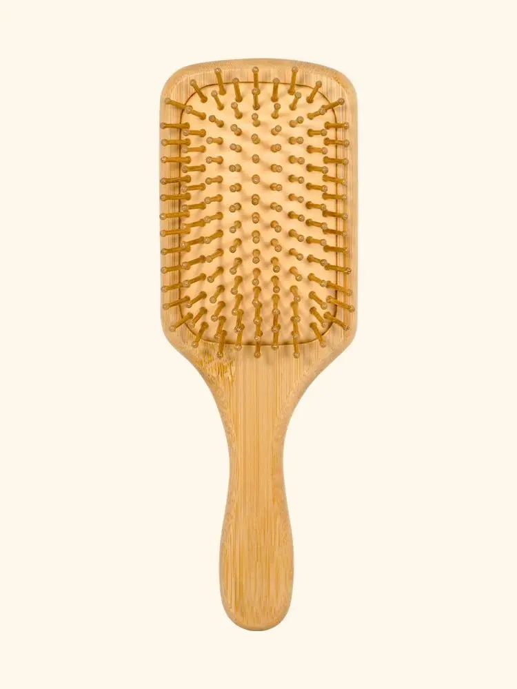 Ensemble de peignes à coussin en bambou: options de poils et sans poils, massage du cuir chevelu, démêlant antistatique pour tous les cheveux, outil de coiffure domestique