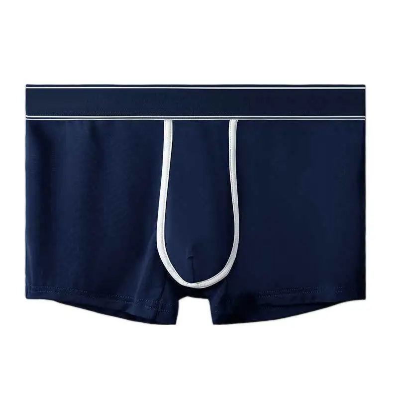 Intimo da uomo Boxer Pantaloncini Uomo Mutandine di seta di ghiaccio traspirante Solido traspirante U Custodia convessa Mutande Patchwork Tronchi Cueca