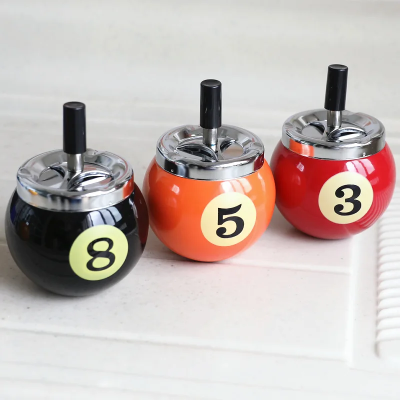 Ashtray Bar Home Billiards Unique Iron 8 Ball Ashtrays Home and daily necessities, office hotel gifts