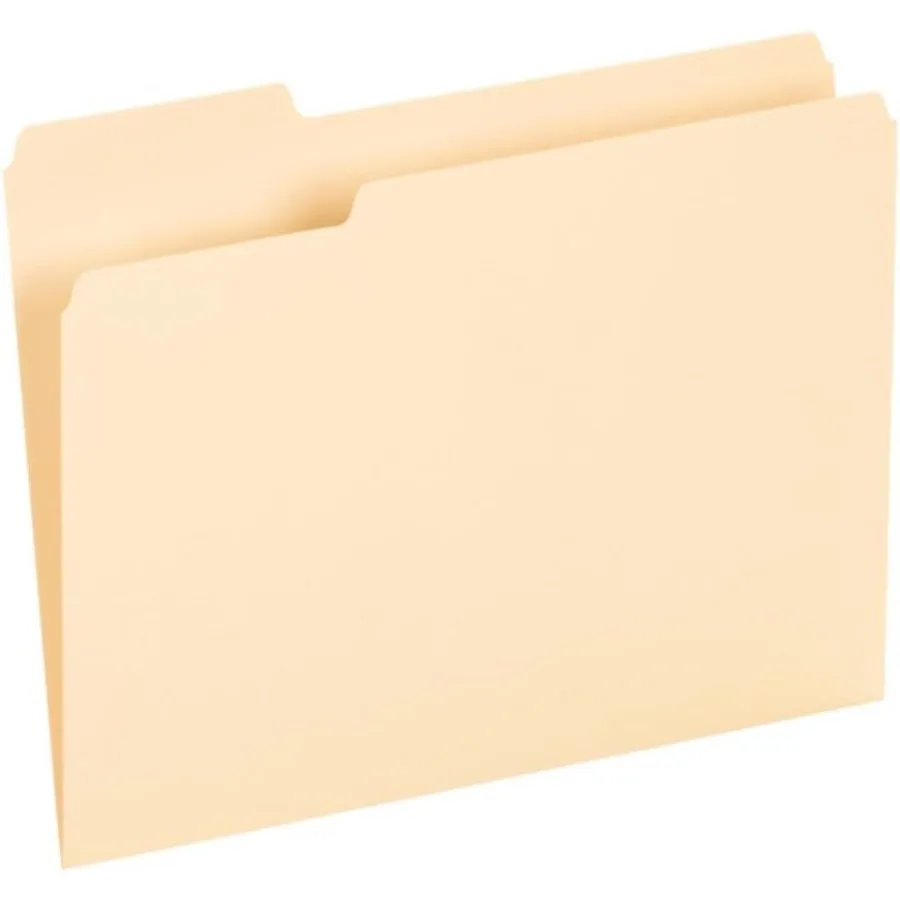 Map Pendaflex Ukuran Letter 8-1/2 x 11, Manila Klasik dengan Tab 1/3-Cut di Posisi Kiri, Kanan, dan Tengah, Ideal untuk Kantor