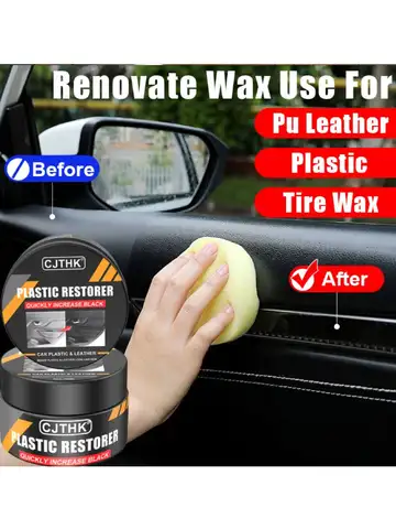 Car Plastic Restorer Back To Black Gloss Auto Interior Leather & Panel Renewal Wax Coating Agent Auto Polish And Repair Coating