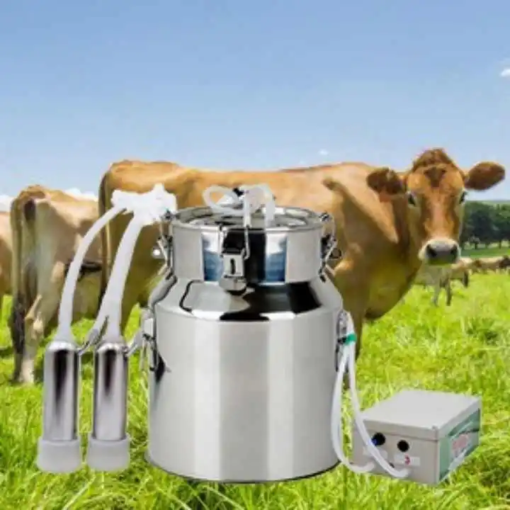 5l 14l التلقائي المحمولة آلات حلب الماعز الكهربائية على الأبقار الألبان الماعز الأغنام الحليب الفولاذ المقاوم للصدأ آلة حلب النبض