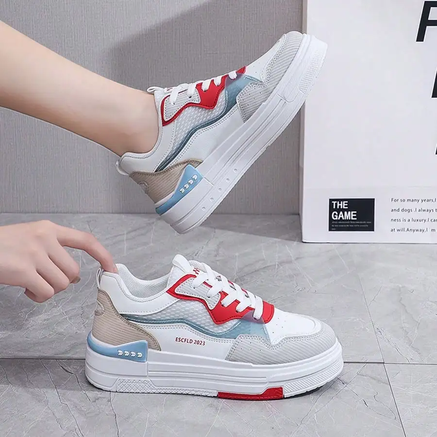 Zapatillas deportivas de Skate para Mujer, Suela Gruesa para Exteriores, Moda Juvenil