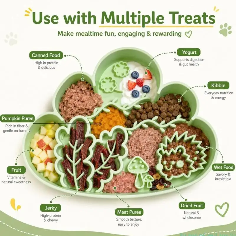 581C Pet elastomer Slow Eating Bowl For Canines tap Pad Tension Reduction Anxiety Reducing Feeding Aid