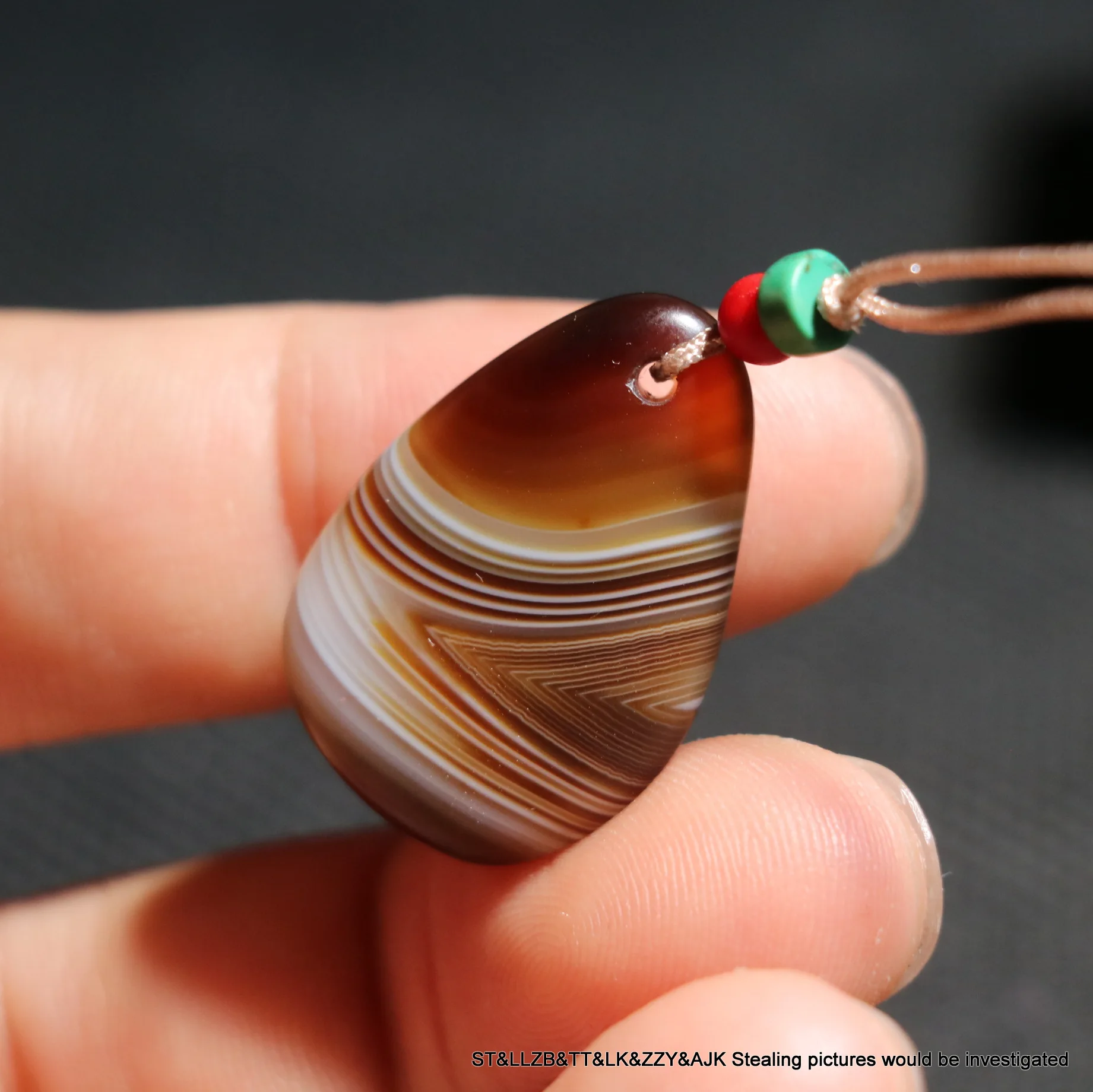 

Magic Power Energy Tibetan Old Agate Silkworm line dZi Bead Amulet for diy