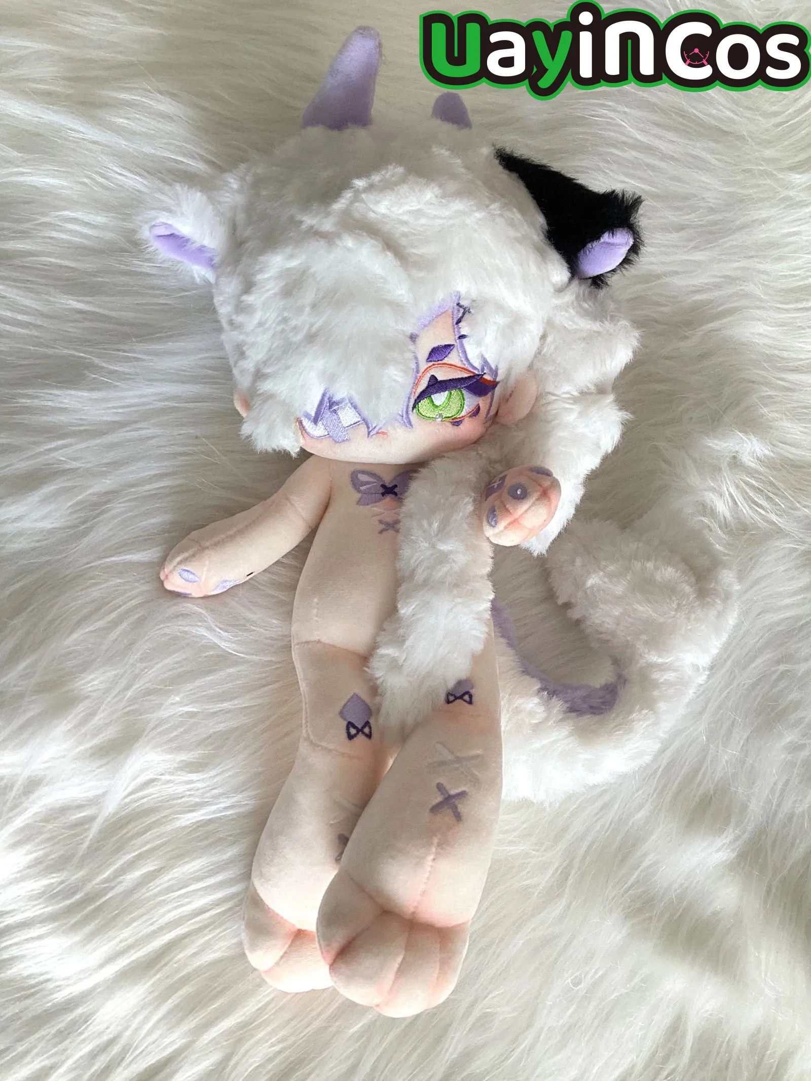 

Anime Jing Qian Monster Butterfly Knot Stuffed 30cm Long legs Cute Plushie Cotton Plush Pillow Doll Body Kawaii Toy For Kids Gif