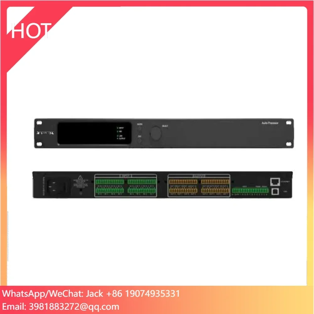 Mixer Profesional 16 Input Dan 16 Output Auto Mixer Matrix Mixer Prosesor Audio DSP Untuk Ruang Konferensi