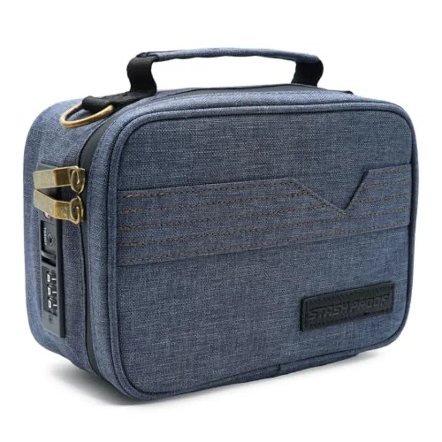 

Storage Case with TSA Combination Portable Lock Bag Carbon Lined Medicine Lockable Box Travel Pack and Home Secured odor-resist