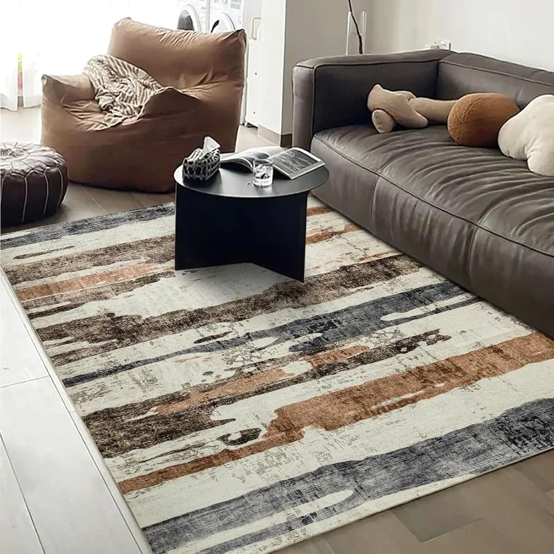 

Washable Rug 5'x7' Abstract Machine Washable Rugs Ultra-Thin Area Rugs for Living Room Non Slip Stain Resistant Modern Carpet