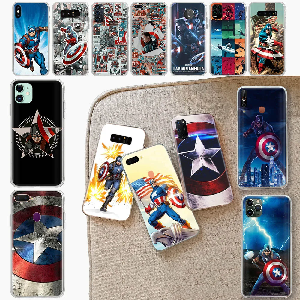 B-19 Captain America TPU чехол для Infinix Note S5 Lite 12 Smart 4 5 4C 6 Zero 8 8i X Neo Hot 20I 20 Pro
