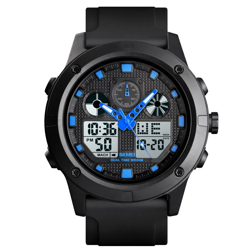 Sport Watches Men Women Digital Watch 2 Time Display Clock Waterproof Male Wristwatches Relogio Masculino Relojes Hombre