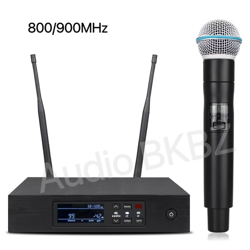Imagen 2 del producto QLXD B-58 800MHz/900MHz micrófono inalámbrico profesional de alta calidad UHF puesta en escena canto fiesta micrófono de mano