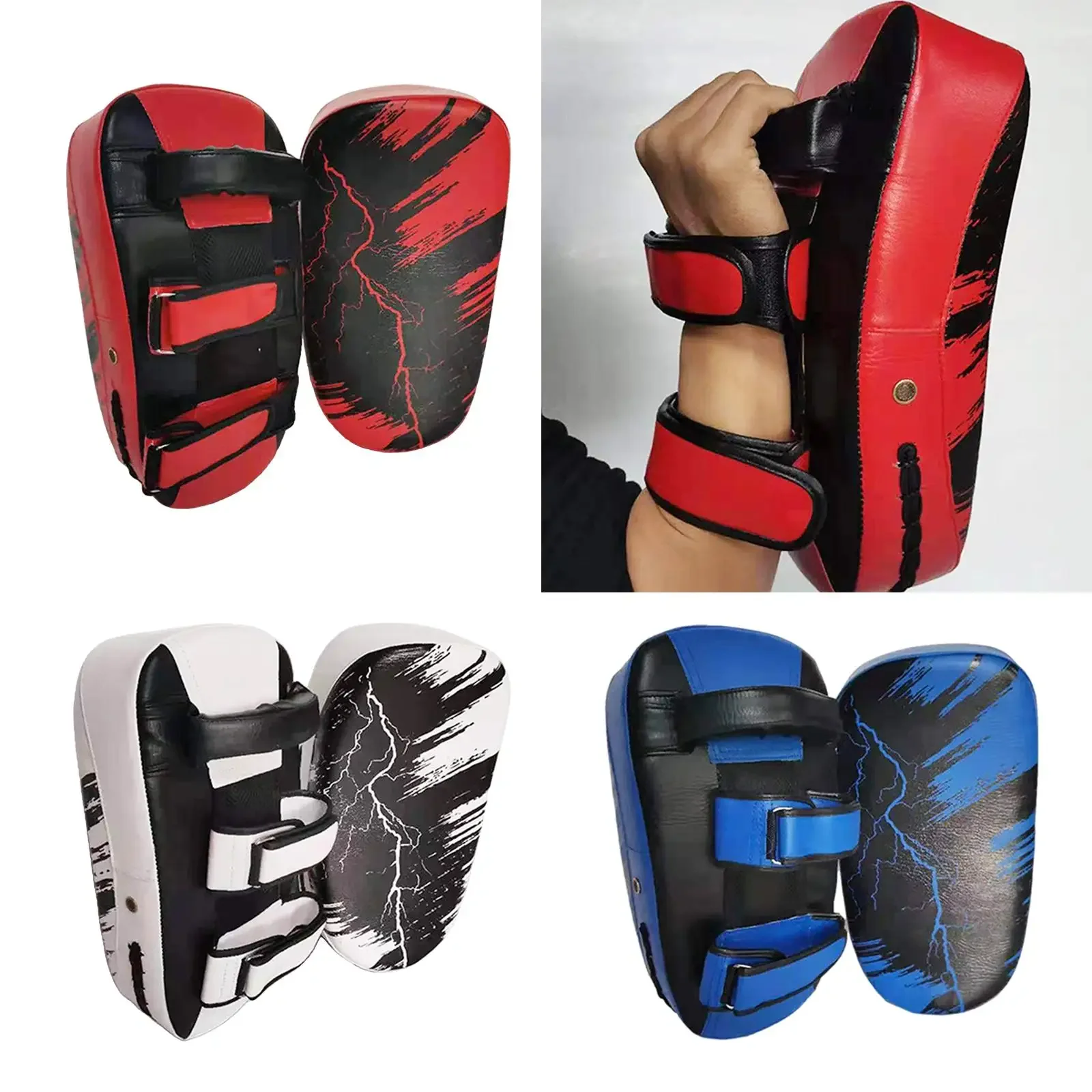 Kick Boxing Target Curved MMA Focus Muay Thai Shield Punch Mitts PU Leather Practicing Hand Pad Taekwondo Exercised Equipment