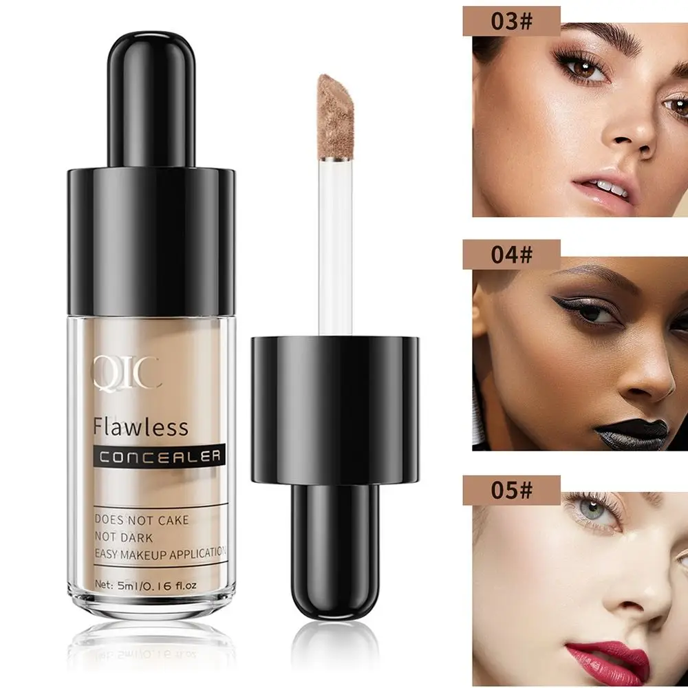 Corrector líquido de 5 colores, Mini corrector mate ligero hidratante, corrector de tatuaje con acabado mate Natural resistente al agua