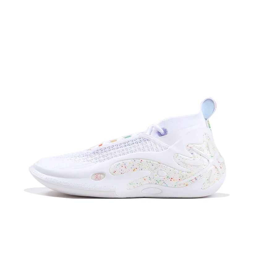 Li Ning WOW11 Mid top Basketball Shoes Men's White ABAU049-31