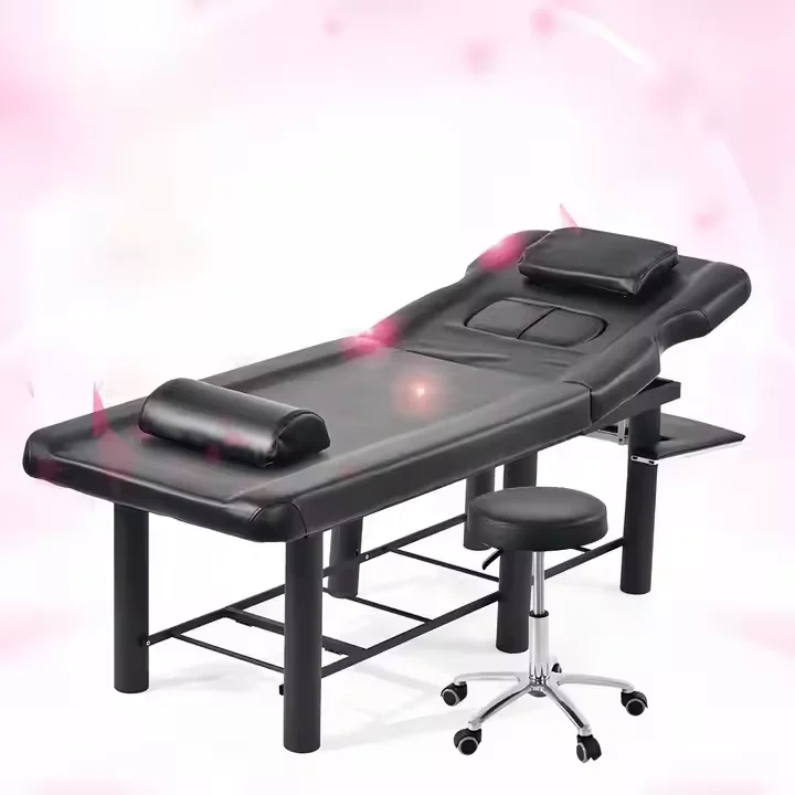 Folding Metal Beauty Bed Set With Chest Hole Massage Bed For Beauty Salons Home Living Room & Hotel Use Moxibustion Therapy
