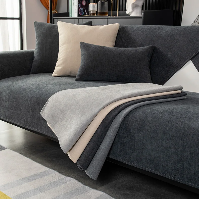 Sofa Cushion Four Seasons Universal Chenille Cushion Cloth Leather Sofa Non-Slip Backrest Handrest Towel