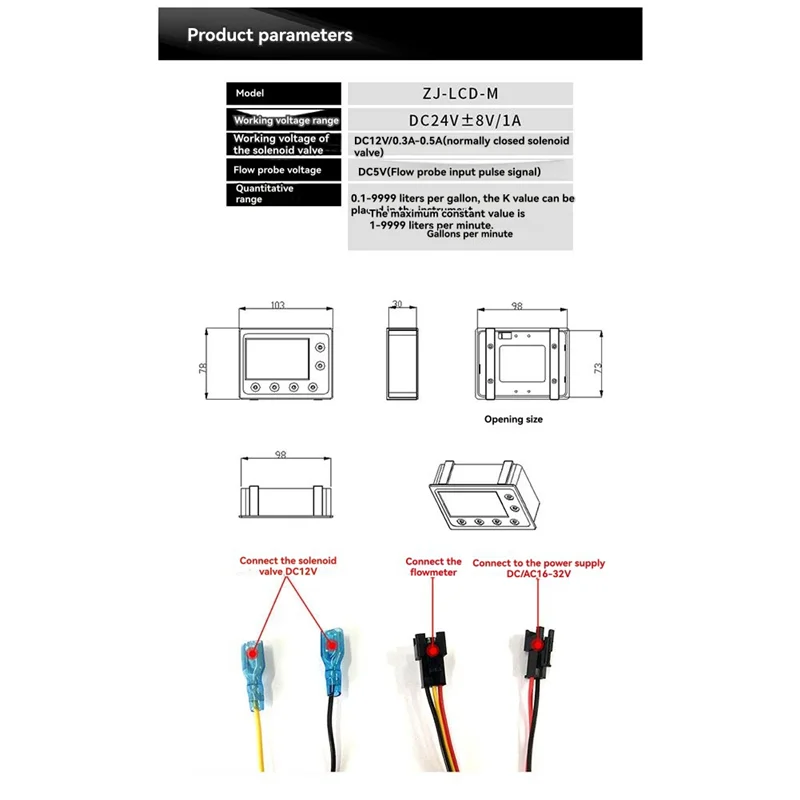A88E-ZJ-LCD-M Цифровой расходомер воды 1/4 "автоматический контроллер потока PE электромагнитный клапан для эффективных систем орошения