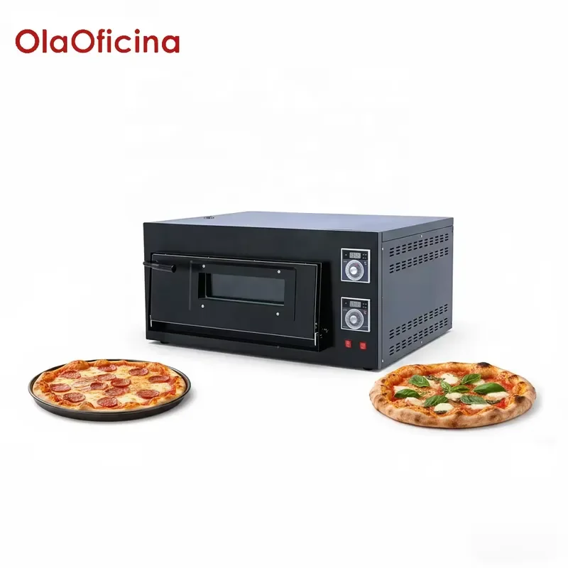 Single Layer Gas Pizza Oven Compact Commercial Baking Equipment Energy Efficient for Small Business Pizzeria Cafe Bakery