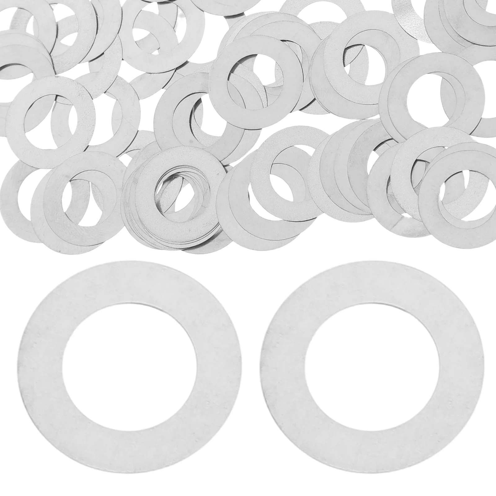 

100Pcs Stainless Steel Flat Washers Door Knob Spindle Ultra Thin Shims for Home Renovation Repair Kit Flat Washer Spacers