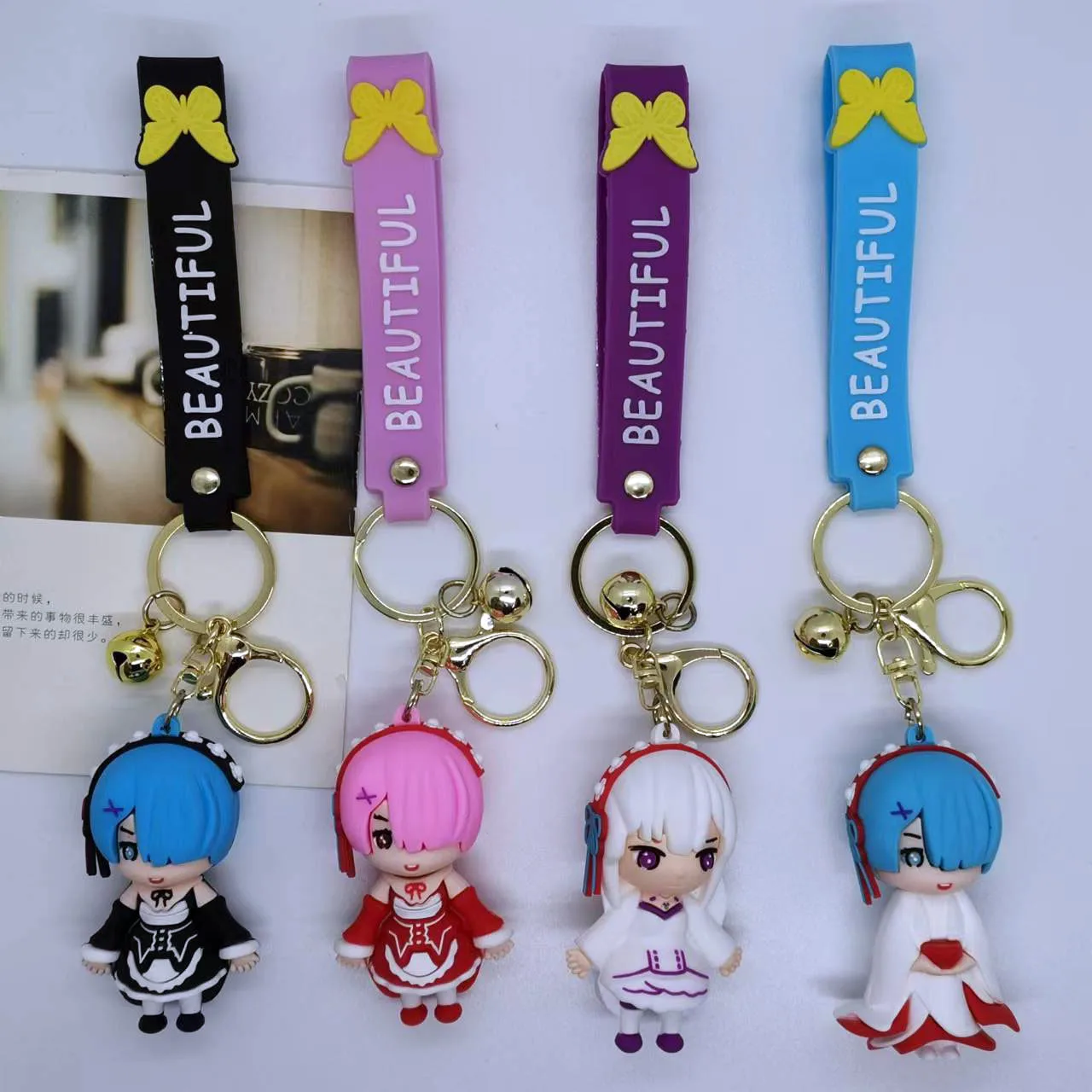 

Creative Cartoon Character Re: Starting From Scratch in A Different World Rem Doll Keychains Bags Car Keychains Blind Boxes