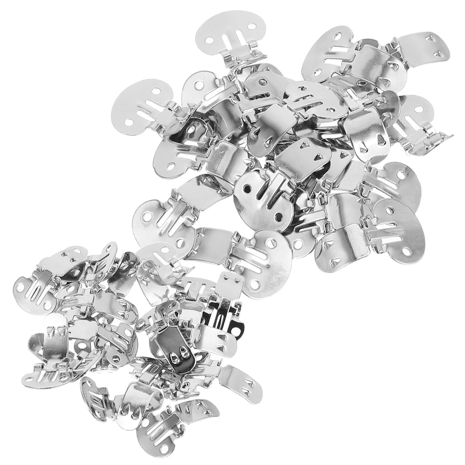 

40Pcs Detachable Shoe Clip Accessories Metal Flat Clamp Silver DIY Decorative Buckles for Women Dress Heels Craft Projects