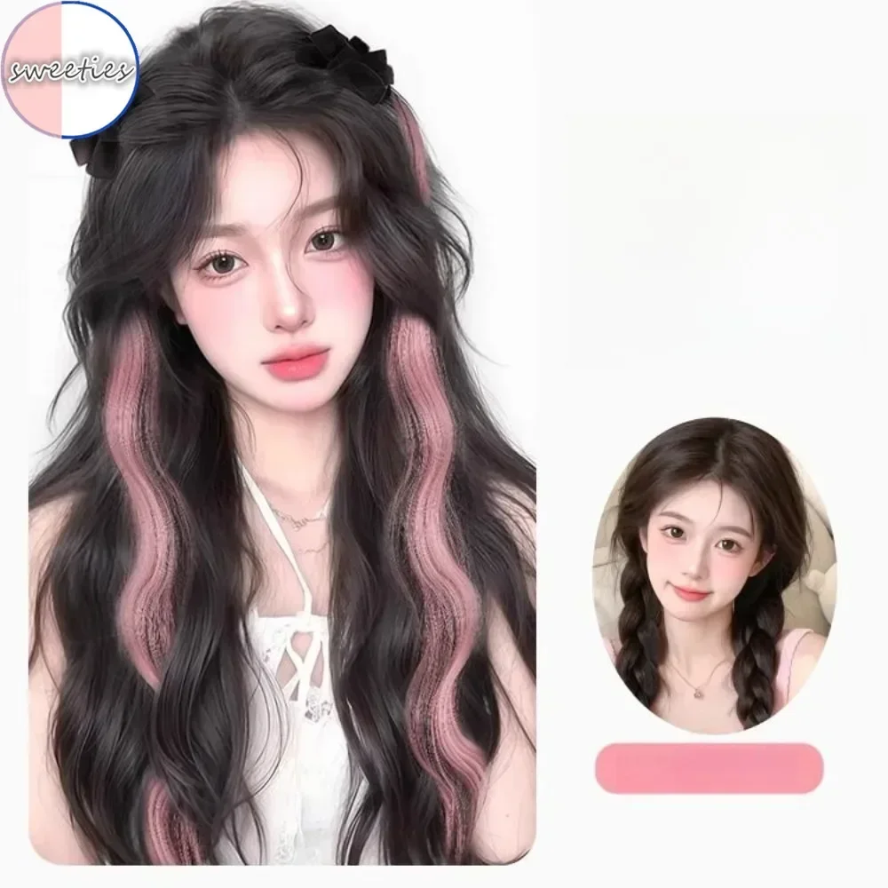 Parrucca sintetica con orecchio da elfo alla moda, dolce principessa, testa, fiocco, clip-on, capelli ricci, coda di cavallo per le donne