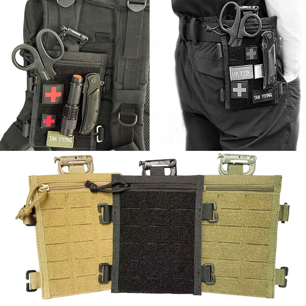 

Tactical Mobile Phone Waist Pack Bag Molle System Vest Backpack Accessories Functional Hook Sticker Base For CS Outdoor Hunting