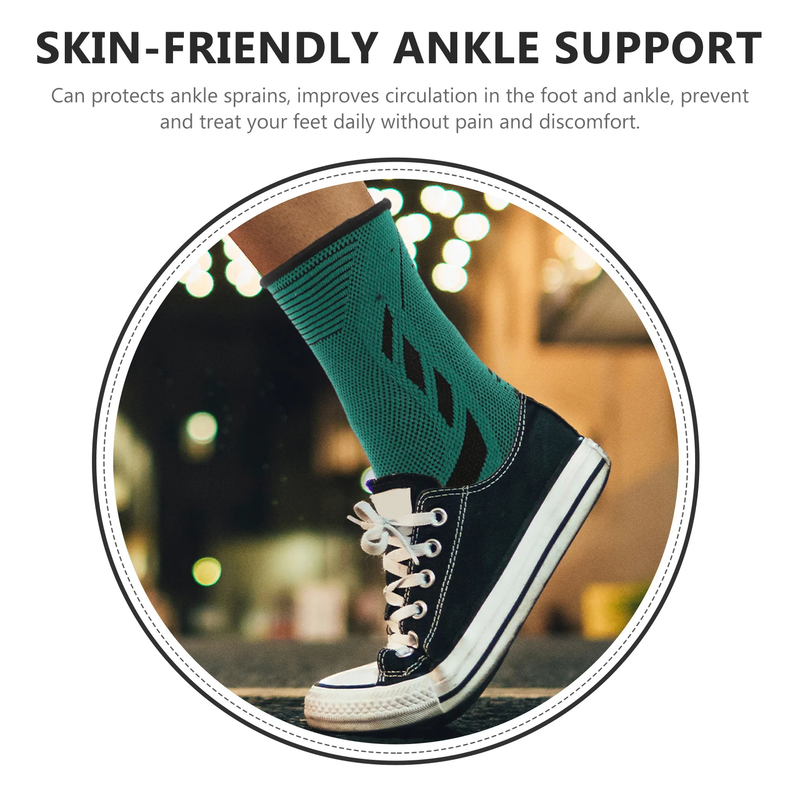 

1Pair Ankle Brace Compression Socks Pressure Sleeve Breathable Comfortable Support for Sports Foot Pain Ankle Brace