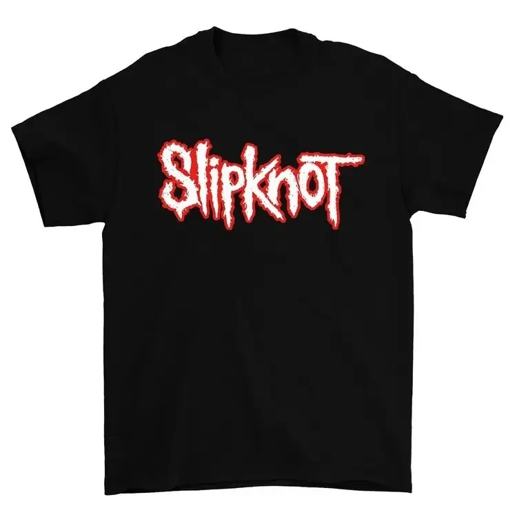 

Летняя мужская футболка с короткими рукавами из натурального хлопка Slipknot Live Knot Band Rock, европейский и американский уличный стиль
