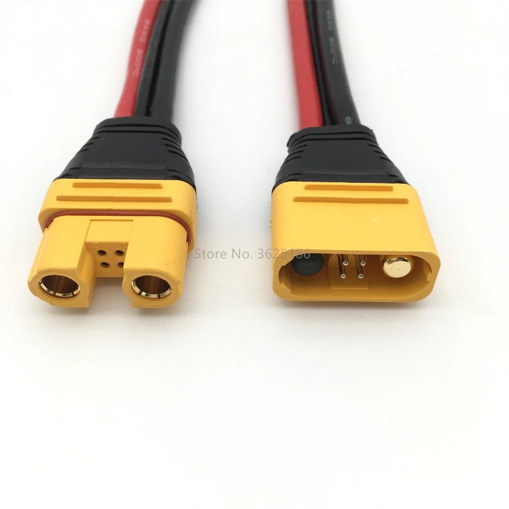 Amass AS150U 70A Copper Plated Male / Female Plug Connector Resistance Adapter Cable For RC Racing Drone FPV Model Spare Part